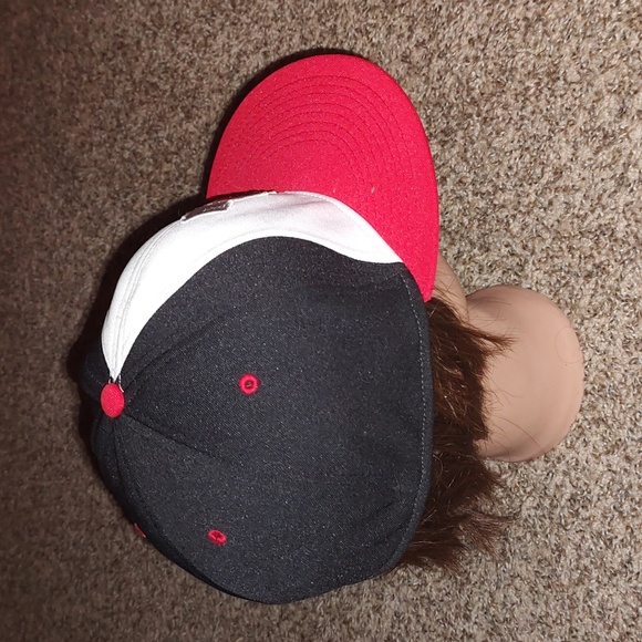 The Game Pro Gametek 2 Lumberjack 3-Tone White Navy Red Fitted Cap Rare - Picture 9 of 12